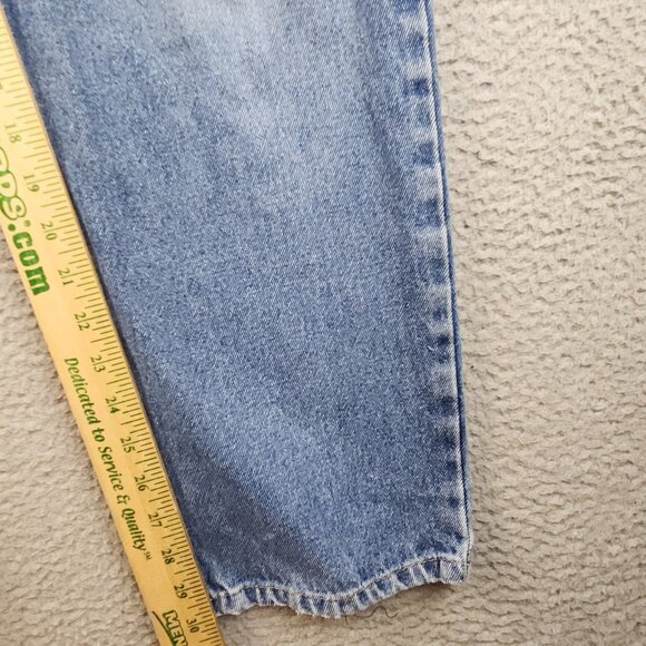 Mens 34x32 Straight Leg Natural Distressed Great Faded Ranch Wear Workwear Jeans - Picture 5 of 11